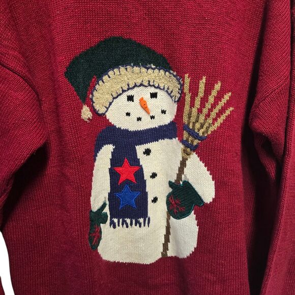 Vintage‎ NORTHERN ISLE Snowman Christmas Sweater XL - Picture 3 of 4